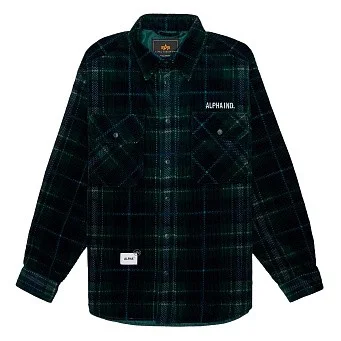 Рубашка Alpha Industries Unfrm Flannel Shirt Olive