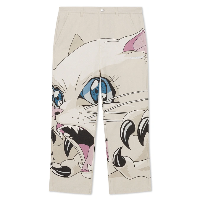 Брюки RIPNDIP Metal Claw Wide Leg Pants Bone